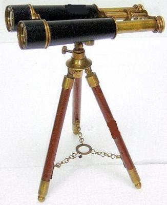 Antique binocular with tripod
