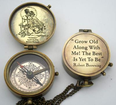 Custom Engraved Brass Compass