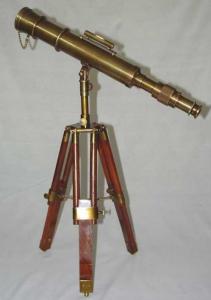 Antique Telescope With Tripod
