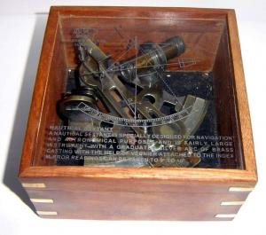 Antique Sextant With Box