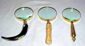 Curving Bone In Antique Finish Magnifying Glass