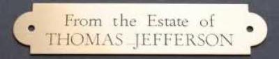brass door name plate