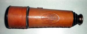 Henrey Hudges Embossed Leather Antique Telescope