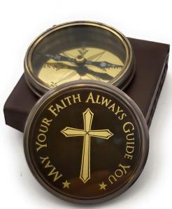 Black Finish Brass Compass