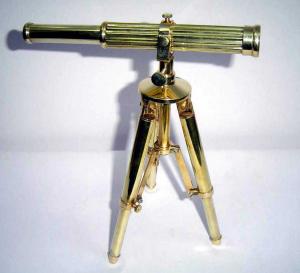 Nautical Brass Tripod Telescope