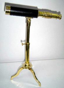 Full Brass Telescope On Stand